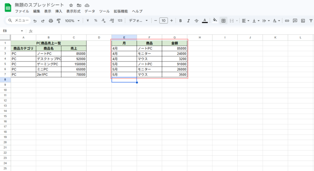 書式のみ貼り付け